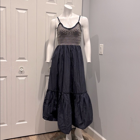 NWOT Ramy Brook Lucia smocked cotton poplin maxi dress - Picture 4 of 16